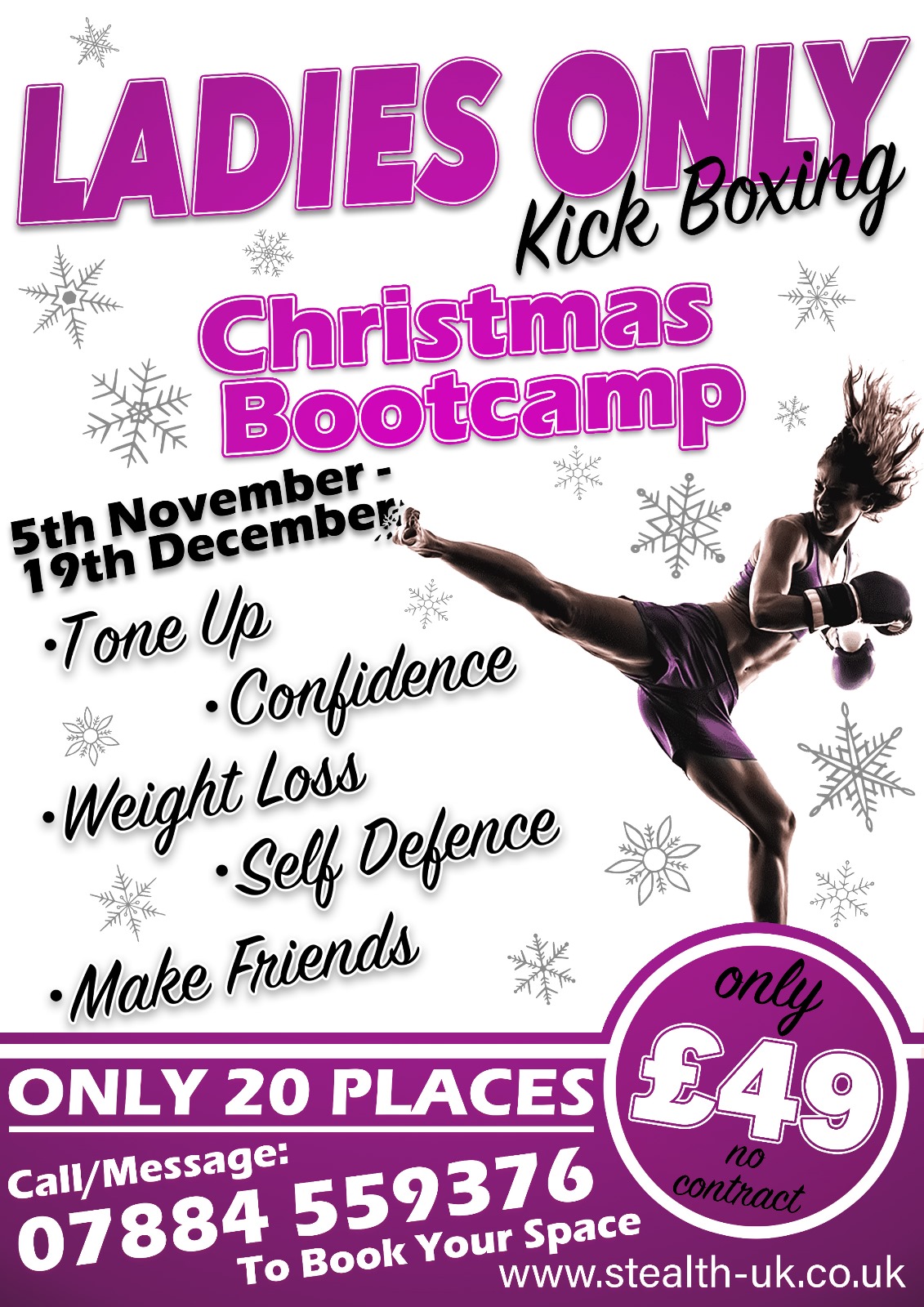 🎄 Ladies' Only Christmas Bootcamp at Stealth Black Belt Academy! 🎄